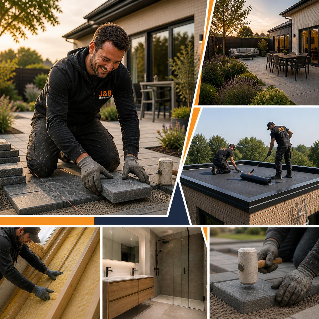 Joel en Isabelle van J&B Constructions op een werf